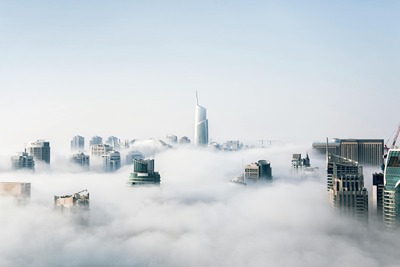 Skyscrapers Above the Clouds